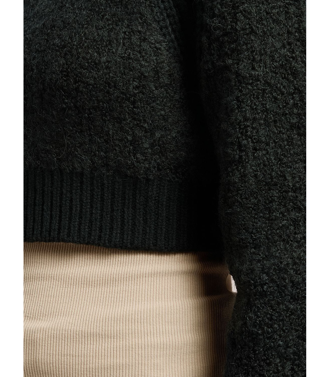 クロップドジップセーター 詳細画像 ブラック 7